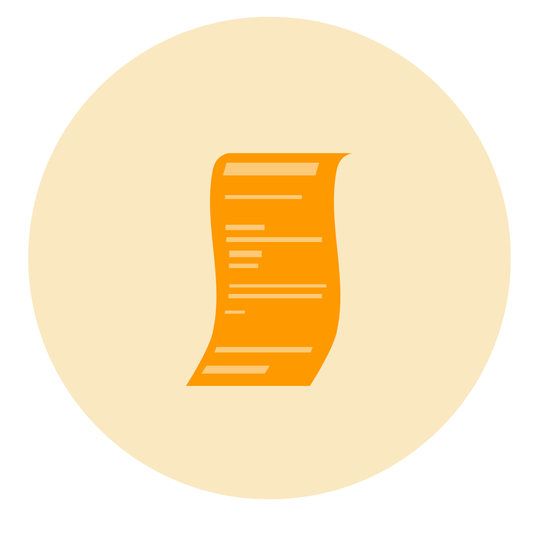 invoicing orange icon